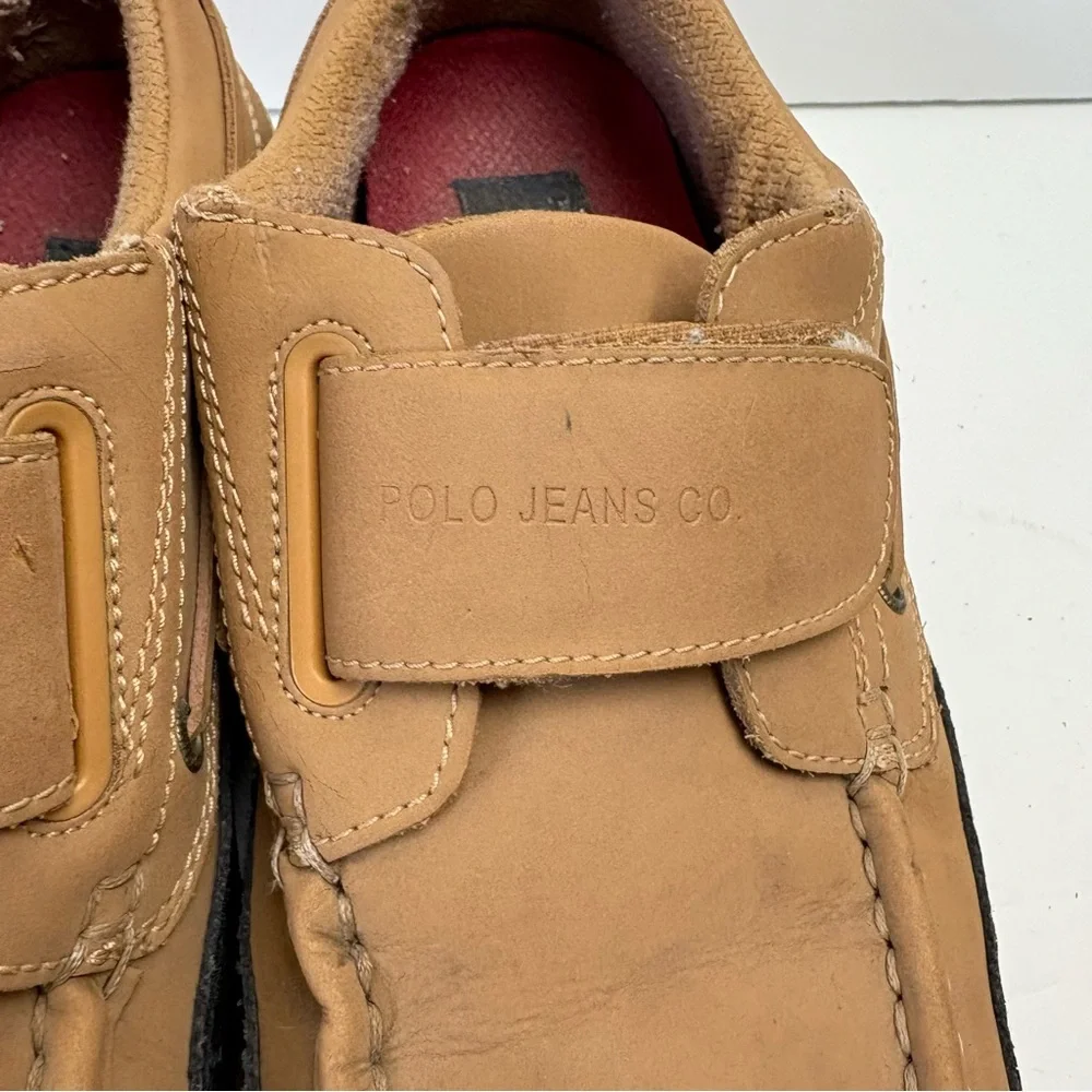 Polo Ralph Lauren Tan Loafers with Moccasin Stitching Men’s size 10.5 D Leather - Picture 5 of 13